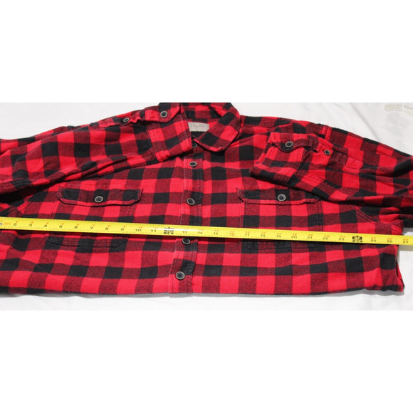Jachs Men's 2XL Red/Black Buffalo Check LS Button-up Flannel Shirt Outdoors Work - Picture 8 of 11